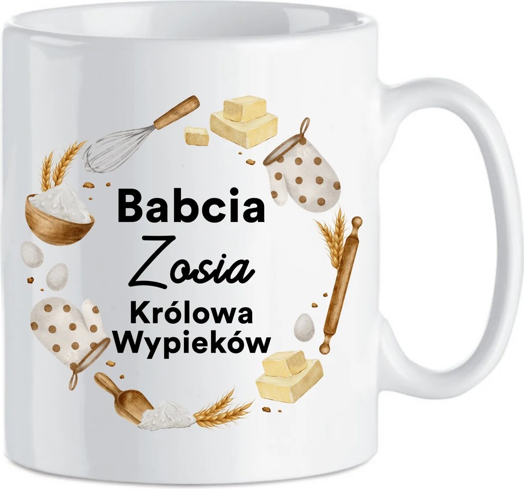 Kerámia bögre Ajándék Nagymama napja Nagymama (Név) Sütemények királynője