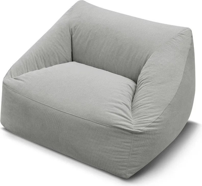 Világosszürke kordbársony babzsákfotel Lilibet – Bobochic Paris