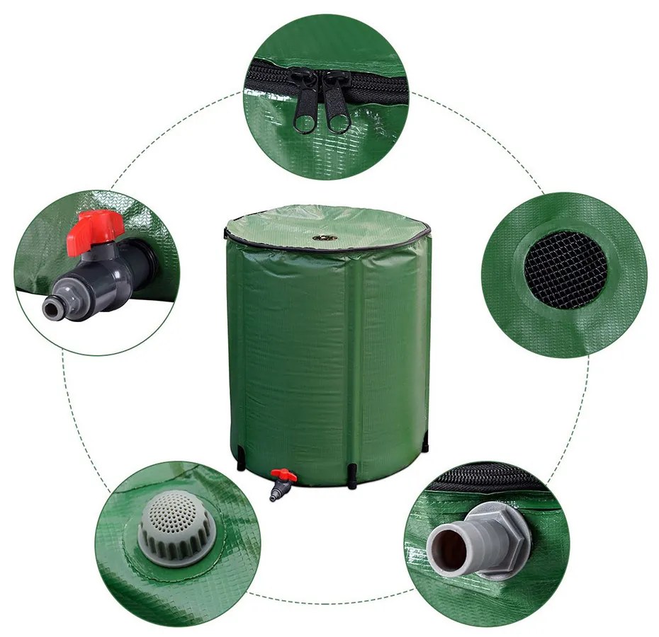 Összecsukható esővíztároló, 200L