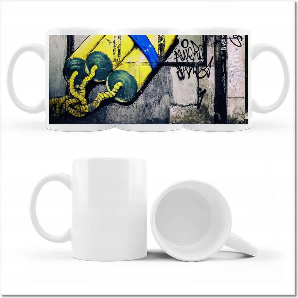 Graffiti fényképes bögre Utcaművészet