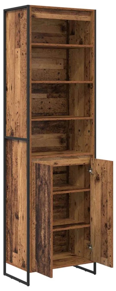 Magas szekrények 2 pcs Öreg fa 60 x 36 x 300 cm Faanyag