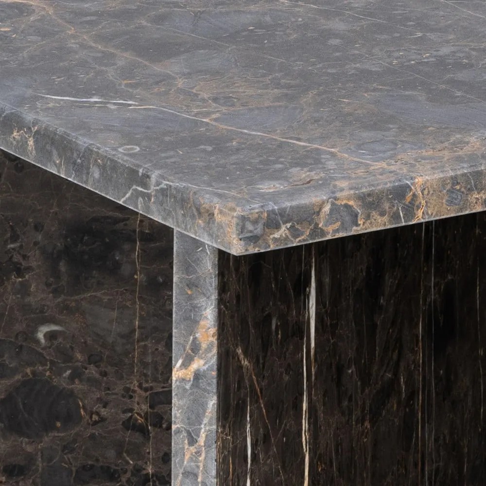 Fekete márvány dohányzóasztal 90x90 cm Vega – Actona