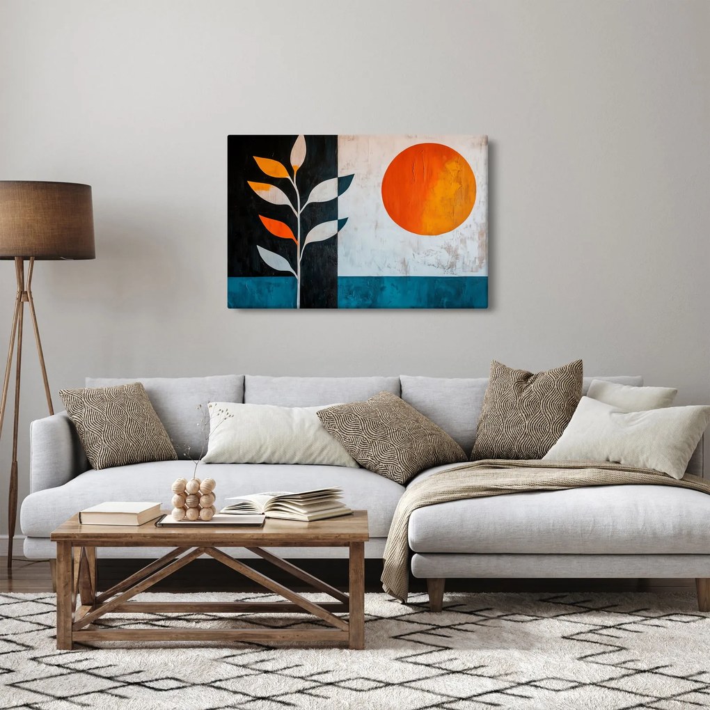 Kép - Növény és nap absztrakciója (90x60 cm)