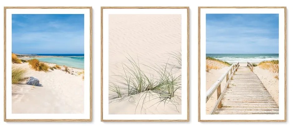 Kép szett 3 db-os 30x40 cm To the Beach – knor