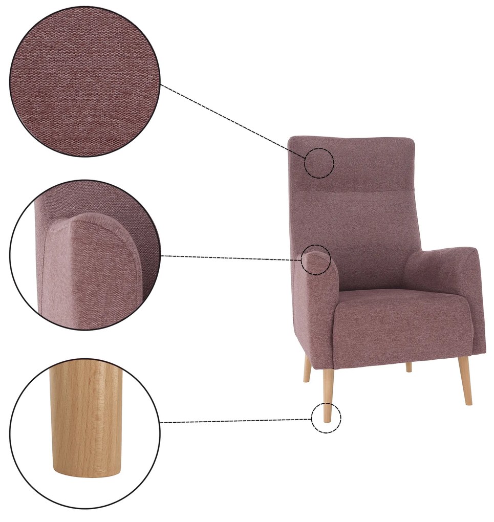 Relax fotel Saif (barna + bükk). 1065222