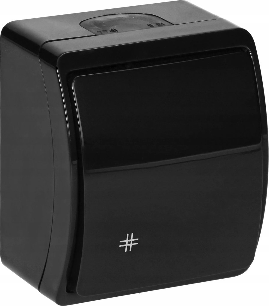 Keresztkapcsoló IP44 fekete n/t Aquatic Orno