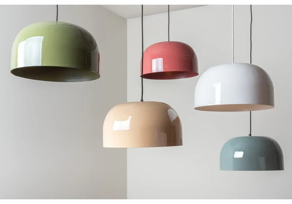 Fehér függőlámpa fém búrával ø 40 cm Dome – Leitmotiv