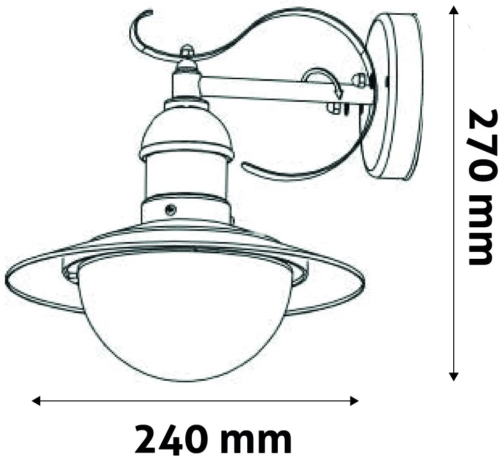 Avide kültéri fali lámpa Imperial 1xE27 IP44 Rozsdamentes acél