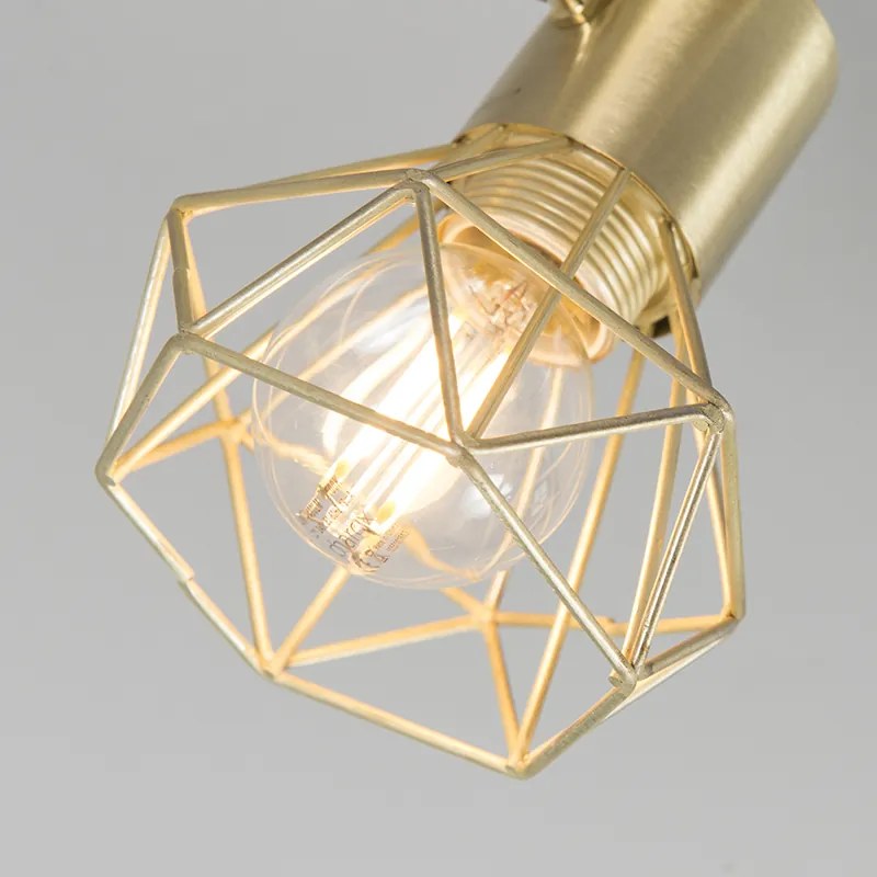 3 darabos Art Deco spotlámpa készlet, forgó és dönthető, sárgaréz - Mosh