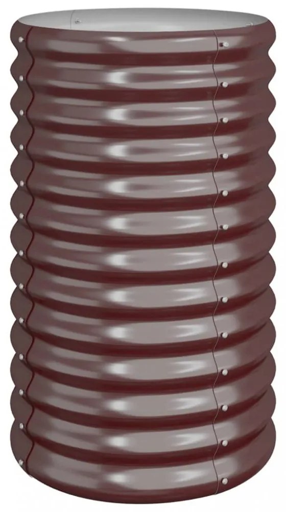 barna horganyzott acél kerti ültetőláda 40 x 40 x 68 cm