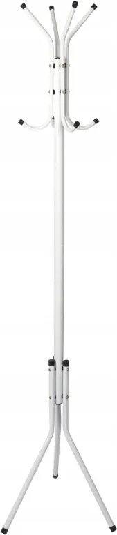 Klasszikus fehér kabáttartó, fém, 48x170cm