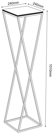 Virágállvány 100x24 cm fehér