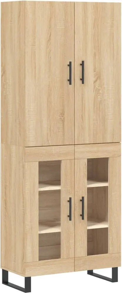 vidaXL sonoma tölgy szerelt fa magasszekrény 69,5 x 34 x 180 cm