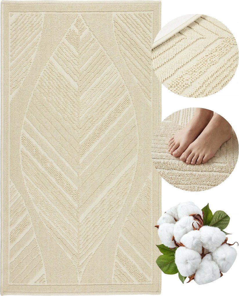 Fürdőszobaszőnyeg Nagy Pamut Nedvszívó Csúszásgátló 73x135 Mosható