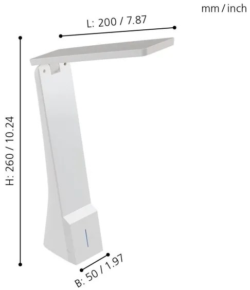 Eglo 97044 - LED dimmelhető asztali lámpa LA SECA LED/1,8W/230V fehér