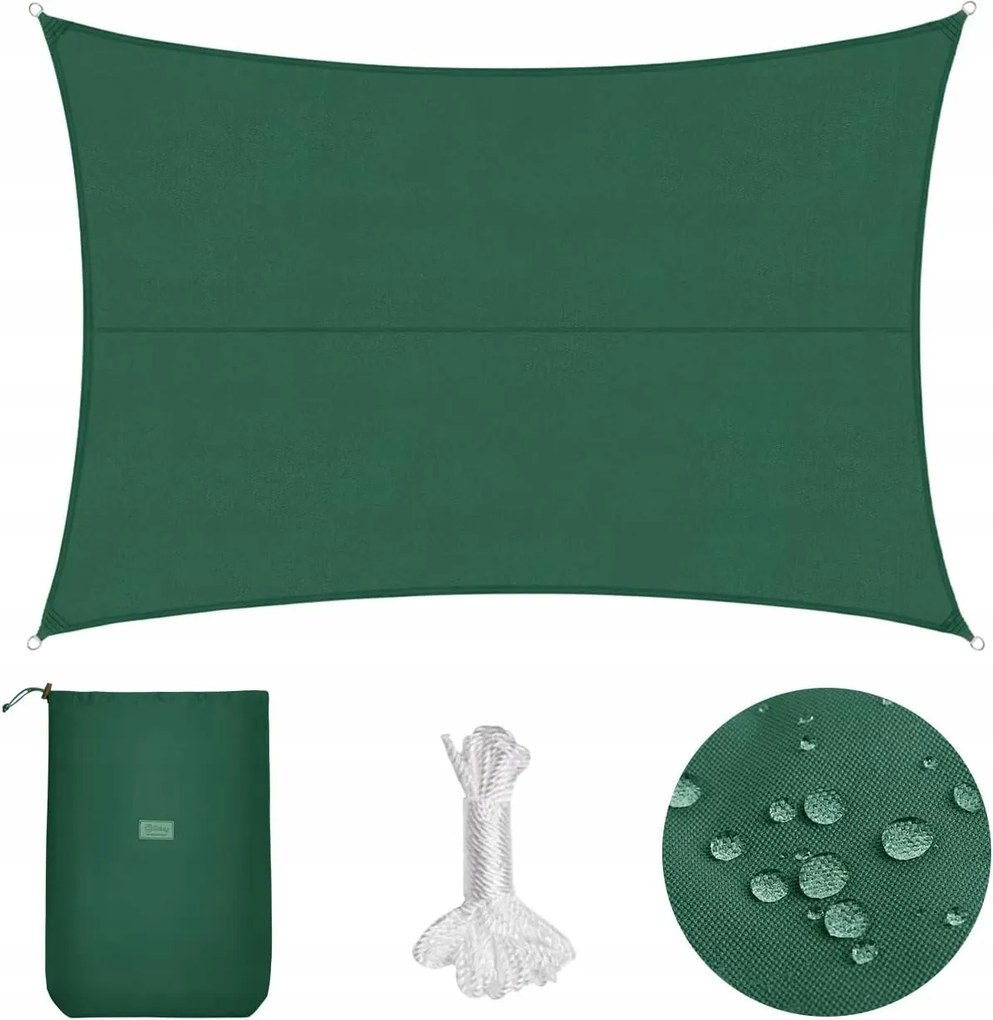 Napvitorla Napellenző Szőnyeg Napellenző 200 x 400 Zöld