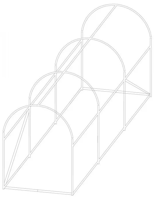 Home &amp; Garden Fóliasátor 200 x 350 cm (7 m2) fehér