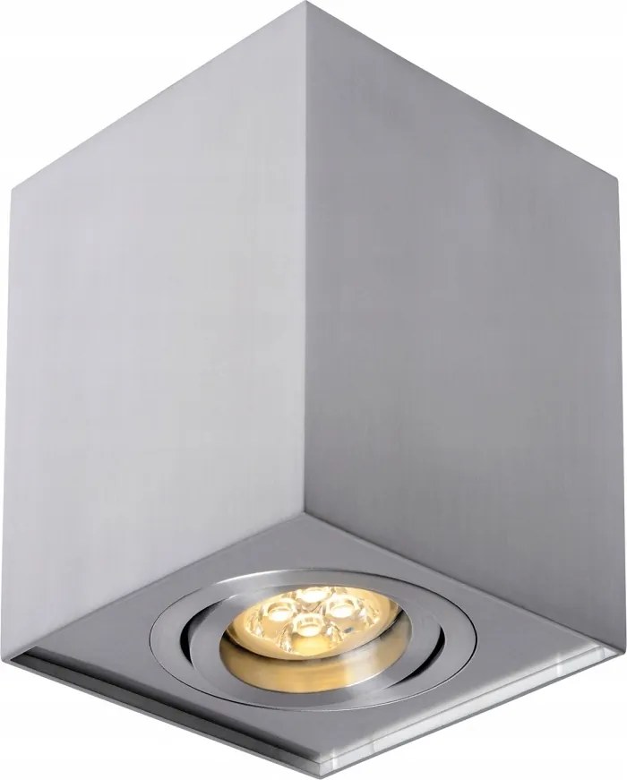 Mennyezeti lámpatest falra szerelhető cső négyzet GU10 mozgatható Ezüst Chloe alumínium