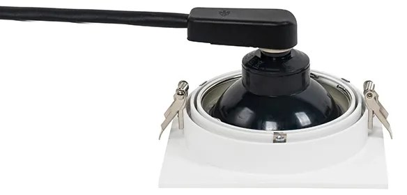 Négyzetes beépített reflektor fehér állítható - Chuck 111