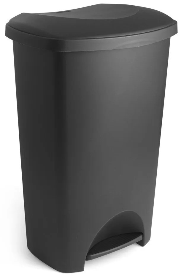 Fekete műanyag pedálos szemetes 50 l – Addis