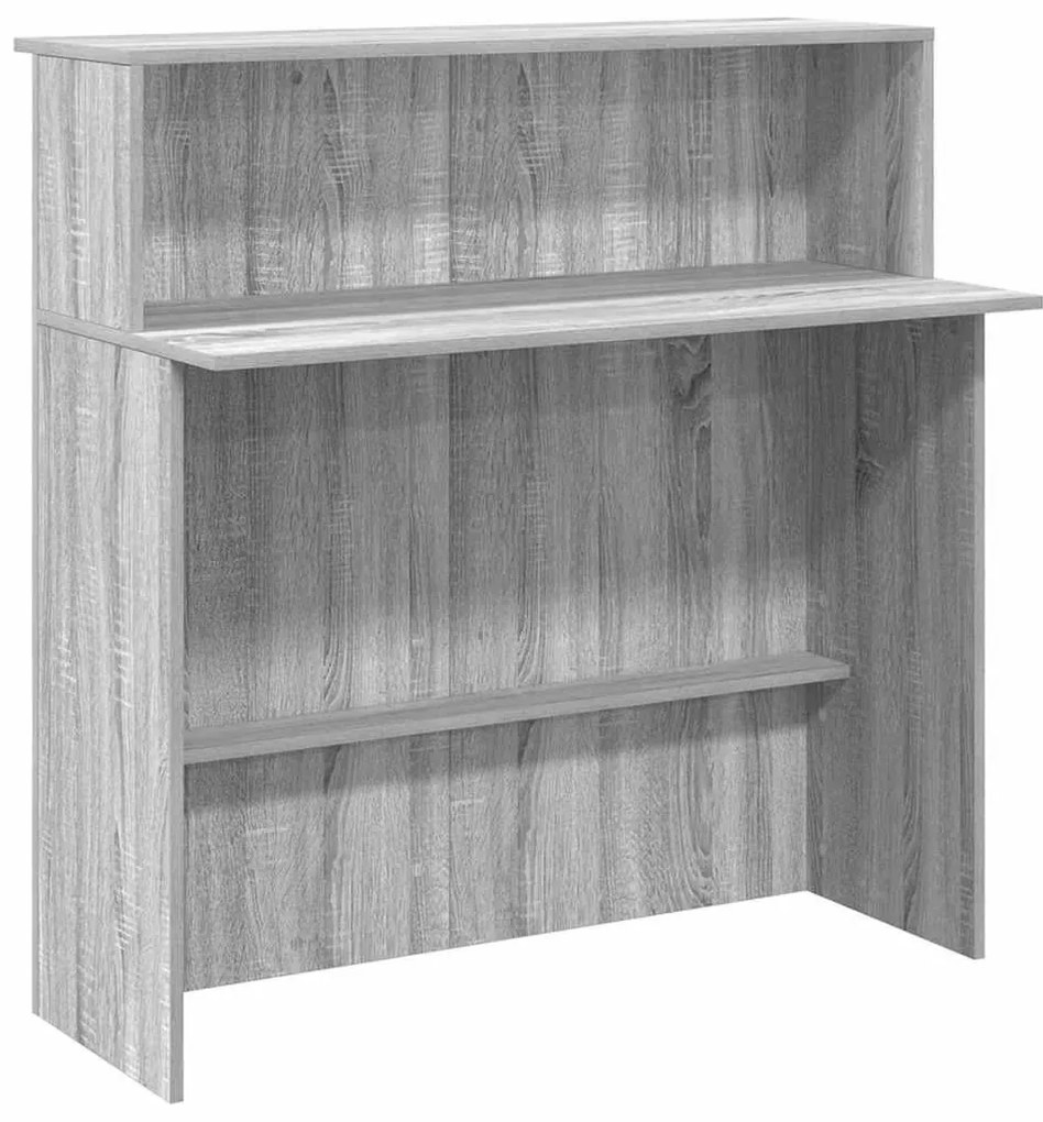 recepciós pult szürke sonoma 100x50x103,5 cm szerelt fa