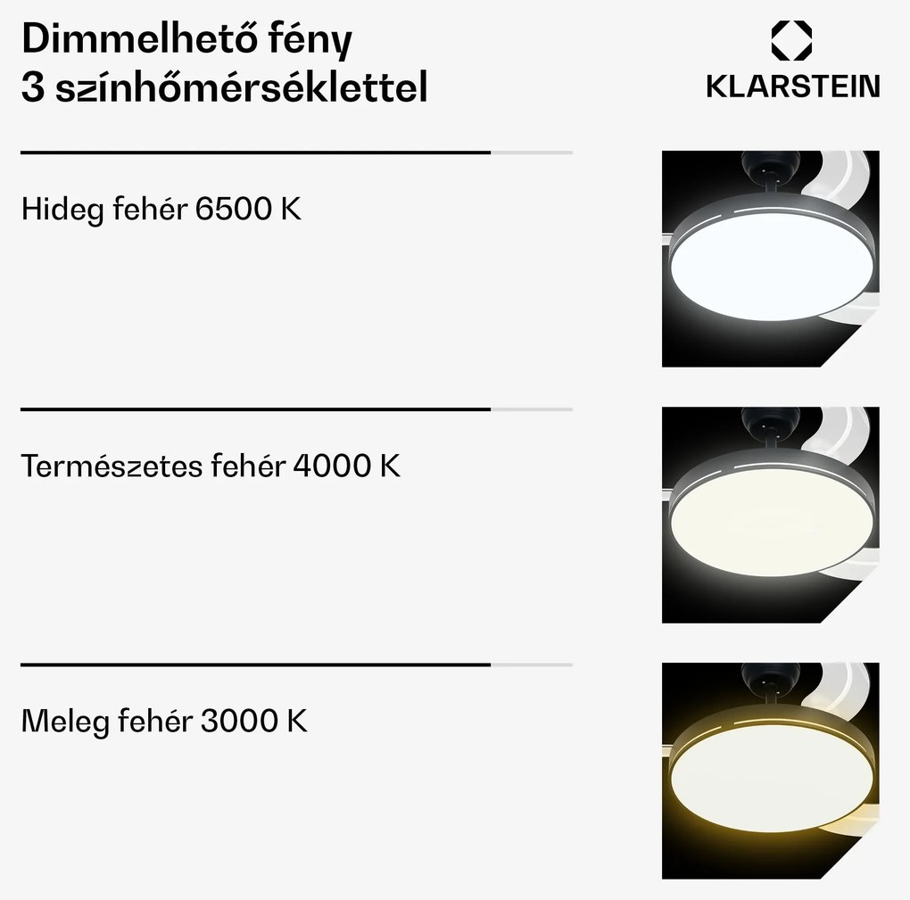 AirFold, Okos mennyezeti ventilátor, Behúzható szárnyak, Dimmelhető LED fény, Okos