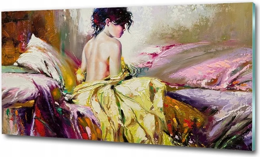 Fotótapéta üvegfalra Félmeztelen nő 100x70