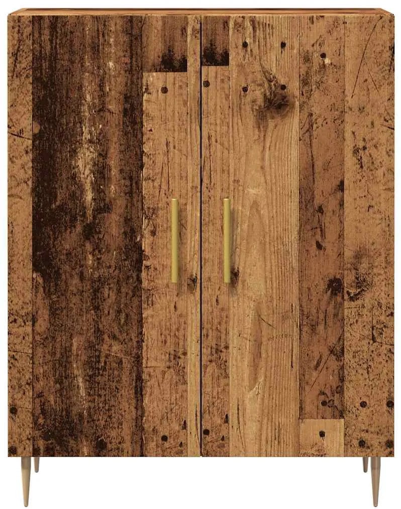 antik fa színű szerelt fa tálalószekrény 69,5 x 34 x 90 cm