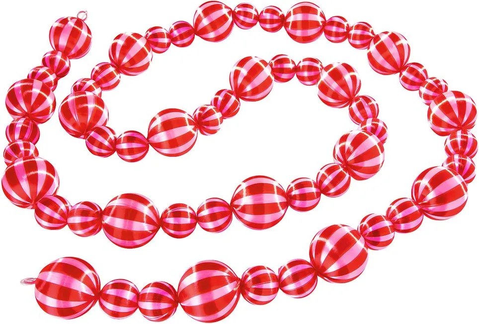 X-MAS girland 180cm , piros/pink