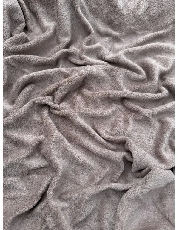 Mikroplüss lepedő Sötétbarna Méret: 90/100x200cm