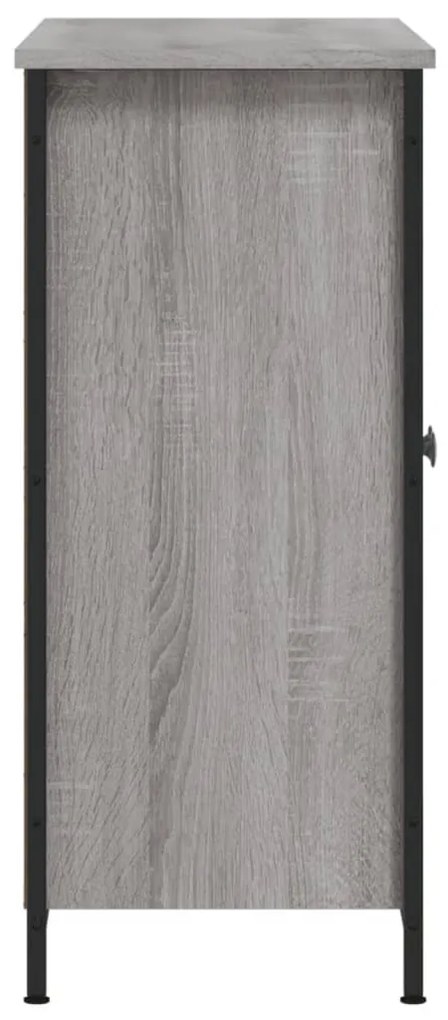 szürke sonoma színű szerelt fa tálalószekrény 100 x 33 x 75 cm