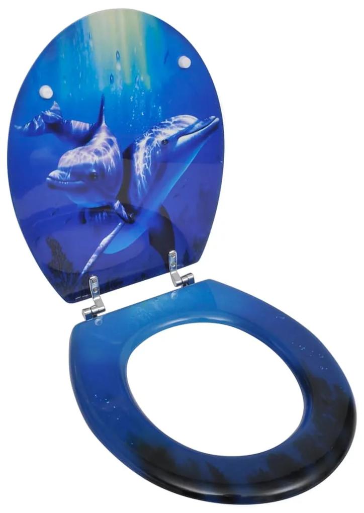 vidaXL delfinmintás MDF WC-ülőke
