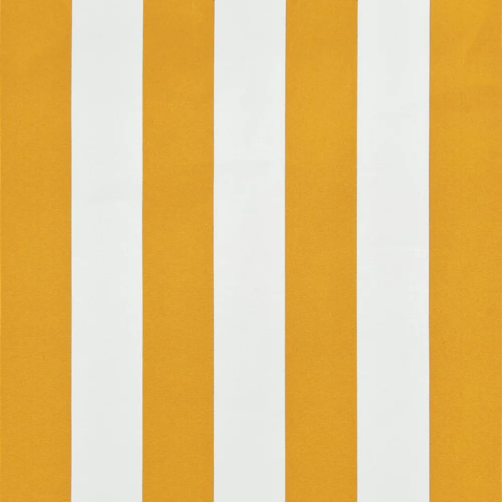 feltekerhető sárga és fehér napellenző 100 x 150 cm
