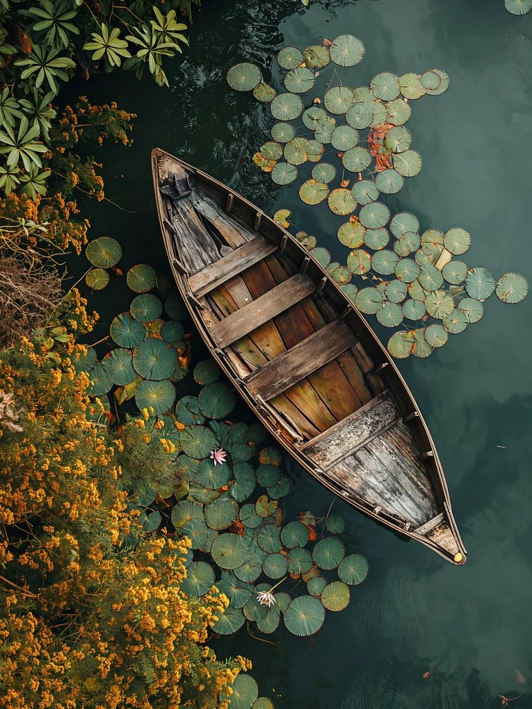 Poszter 15x20cm Hajó a természet között