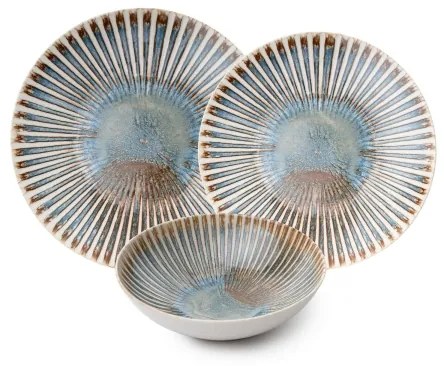 24 darabos színes/porcelán étkészlet