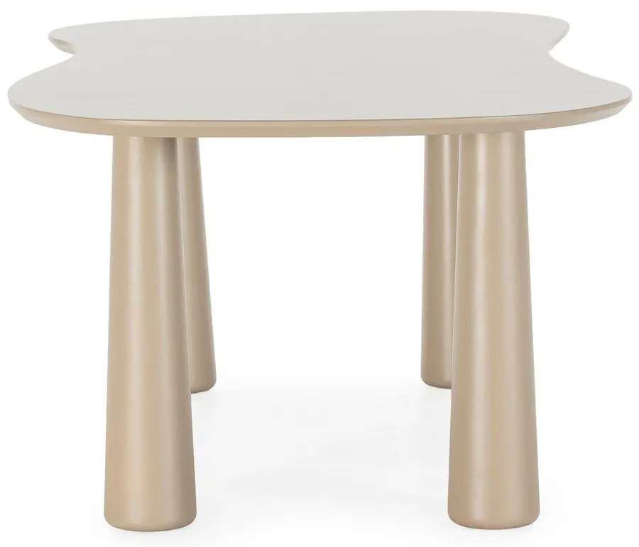 Bézs dohányzóasztal borovi fenyő asztallappal 110x220 cm Nahia – MOME