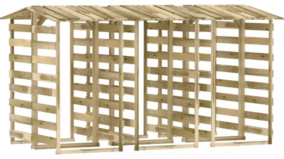 6 db impregnált fenyőfa pergola tetővel 100 x 90 x 200 cm