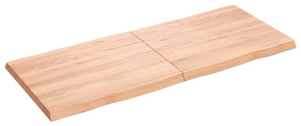 világosbarna asztallap 120x50x(2-4)cm kezelt tömör élőszegélyes