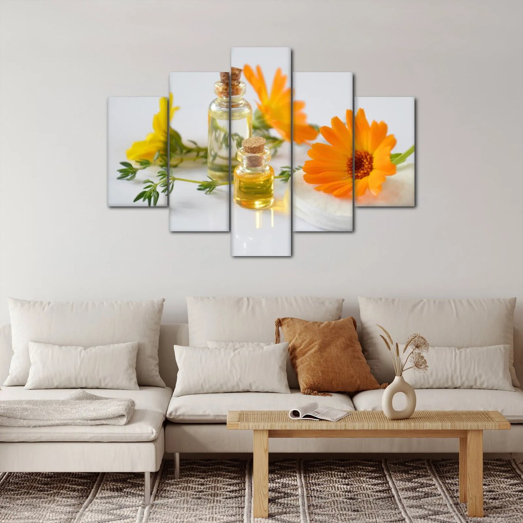 Narancsságra virágok képe (150x105 cm)
