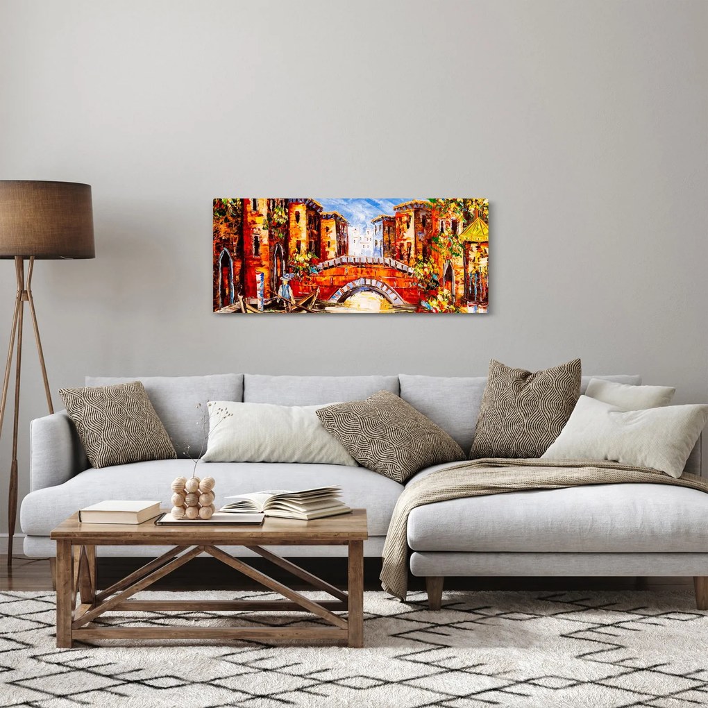 Kép - Olajfestmény a városról III. (120x50 cm)