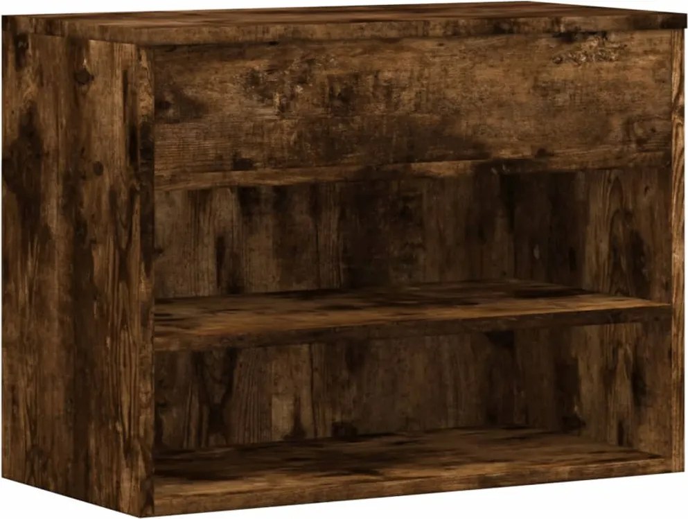 vidaXL füstös tölgy színű cipőtároló pad 60 x 30 x 45 cm