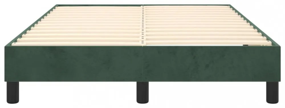 sötétzöld bársony rugós ágykeret 120 x 200 cm