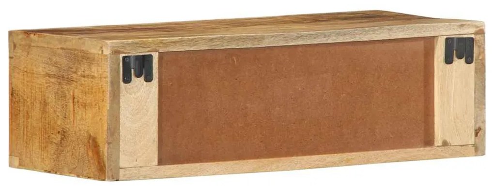 tömör nyers mangófa falra szerelhető TV-szekrény 60x30x19 cm