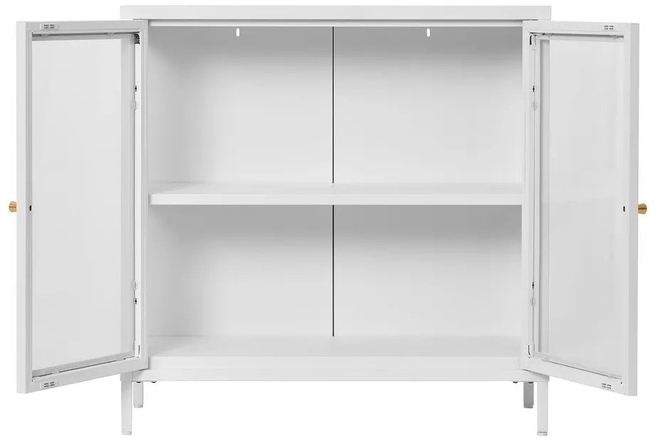 Fehér fém tálalószekrény 80x80 cm Dalby – House Nordic