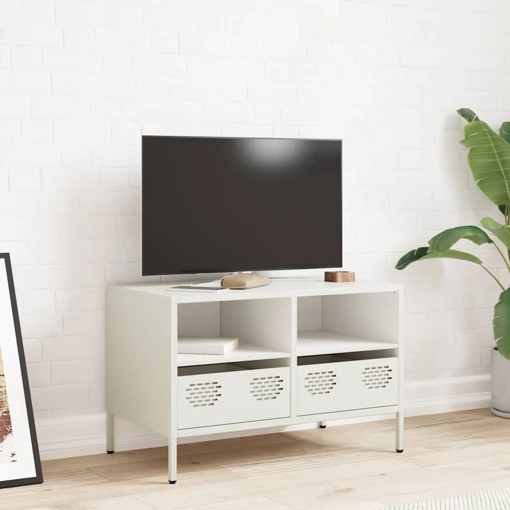 fehér hidegen hengerelt acél TV-szekrény 68 x 39 x 43,5 cm