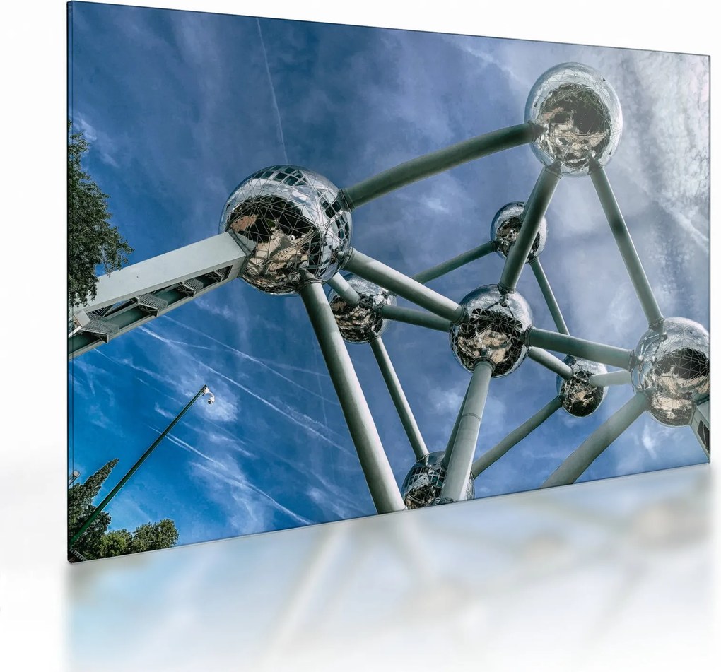 Kép - atomium Brüsszelben (üvegen) (70x50 cm)