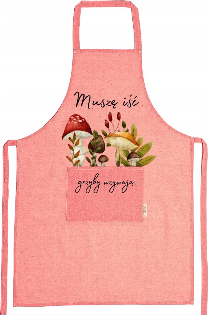 Újrahasznosított Öko Pamut Kötény Nagyinak Ajándék Gomba Hívja Az Anyukát