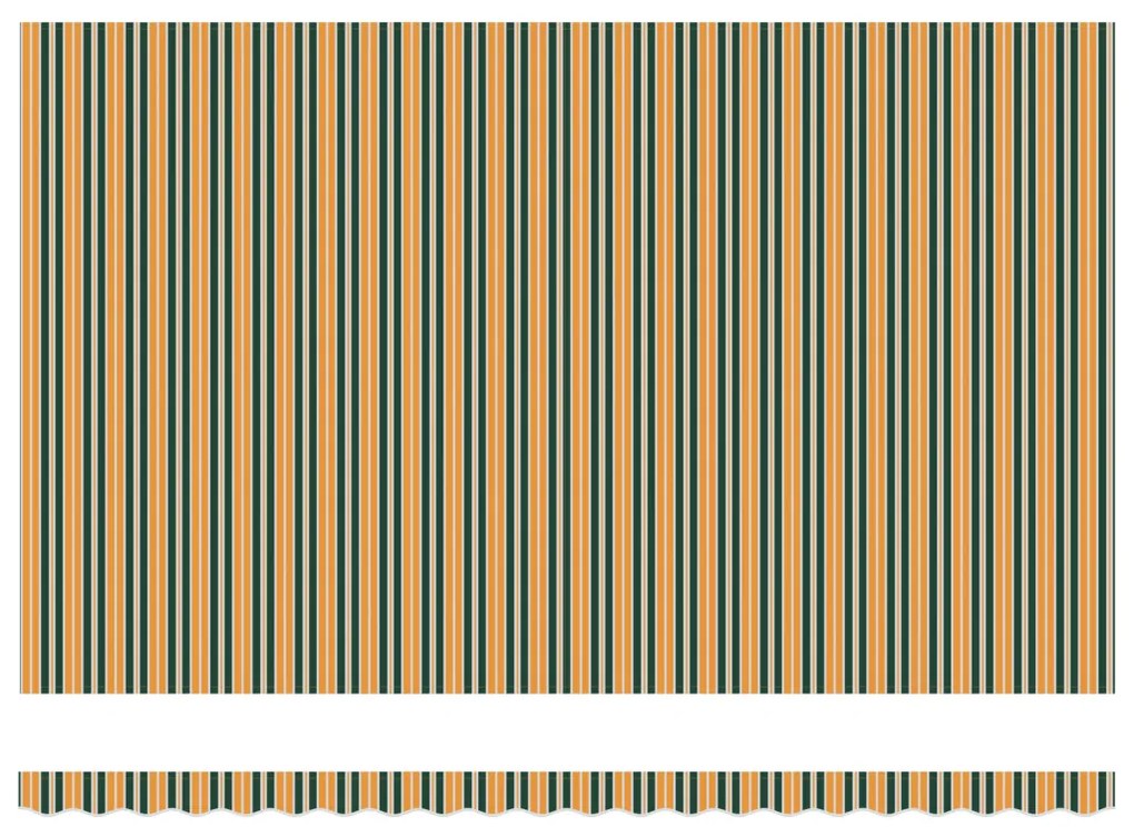 Automatikus Behúzható Napellenző Zöld és Sárga 500x300 cm