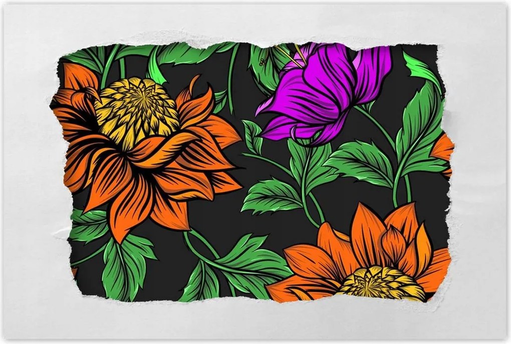 Poszterek 120x80 Virágok Levelek