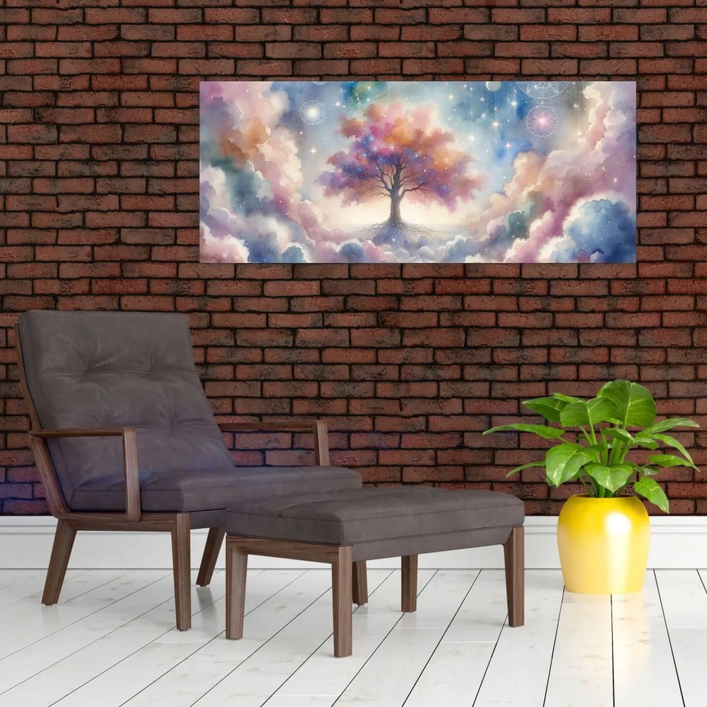 Kép – Életfa a felhőkben (120x50 cm)